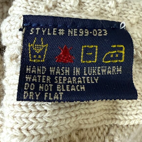 Vtg Northern Golf Elements Sweater Sz Large Beige Textured Knit Plaid Golf Bag - Picture 6 of 7